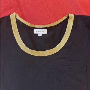 Calvin Klein Kids Tee with Gold Trim